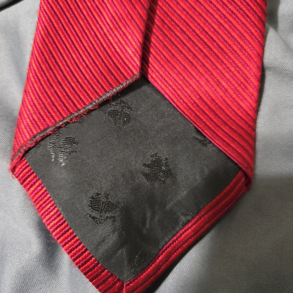 Brooks Brothers Makers Red Orange Black Bias Stripes Silk Necktie USA Made